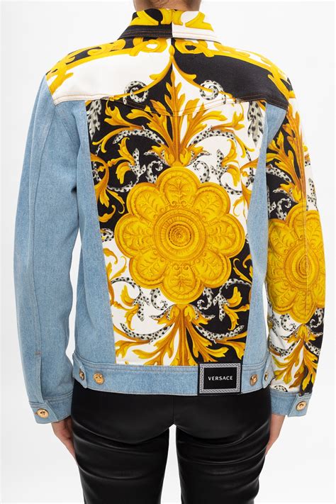 versace yellow jacket|Versace denim jacket women's.